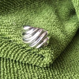Sterling Silver Fluted Ring